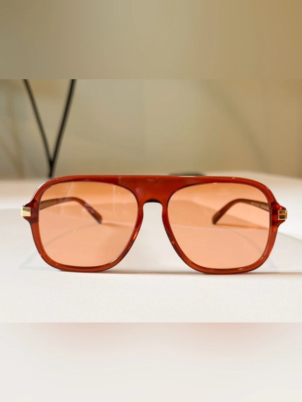 Stella McCartney SC4008I1 Oversized Sunglasses – Amber Brown